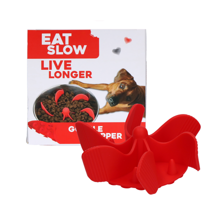 Eat Slow Live Longer Gobble Stopper Red M