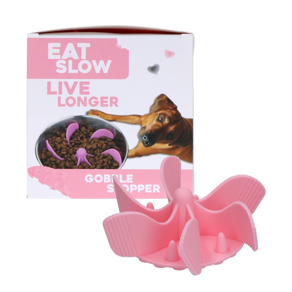 Eat Slow Live Longer Gobble Stopper Pink M