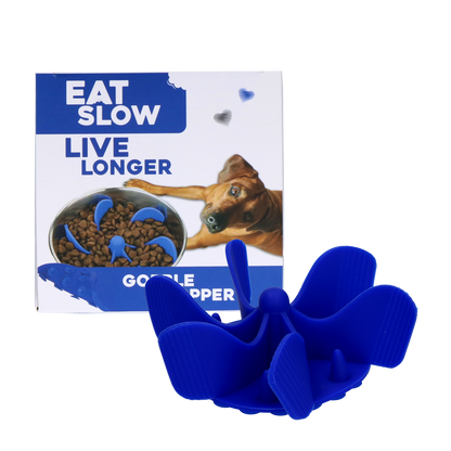 Eat Slow Live Longer Gobble Stopper Blue M