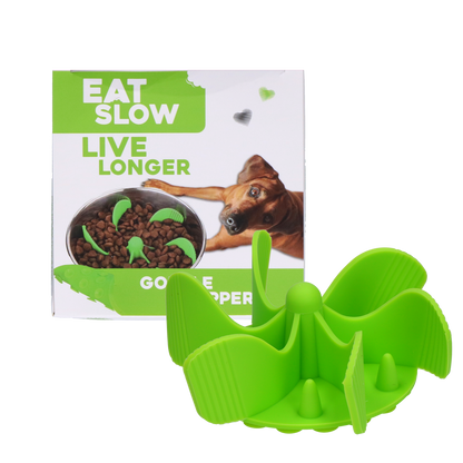 Eat Slow Live Longer Gobble Stopper Green M