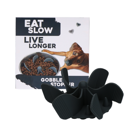 Eat Slow Live Longer Gobble Stopper Grey M