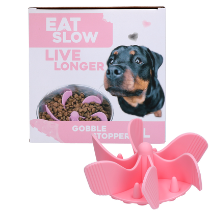 Eat Slow Live Longer Gobble Stopper Pink L