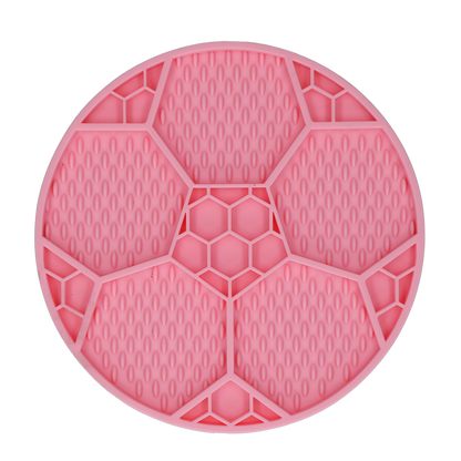 Eat Slow Live Longer Lick Mat Soccer Ball Pink