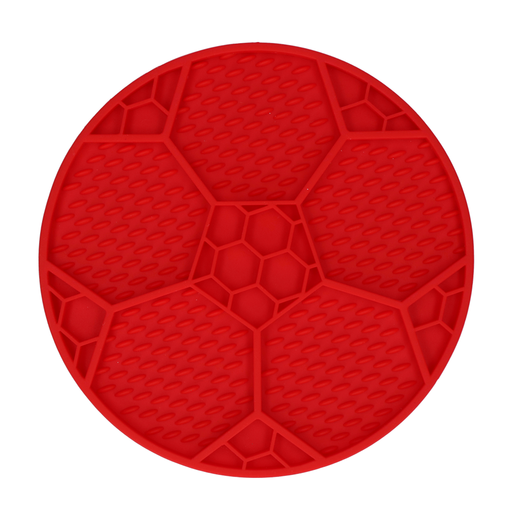 Eat Slow Live Longer Lick Mat Soccer Ball Red