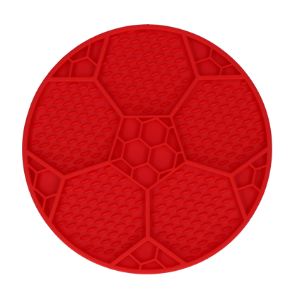 Eat Slow Live Longer Lick Mat Soccer Ball Red