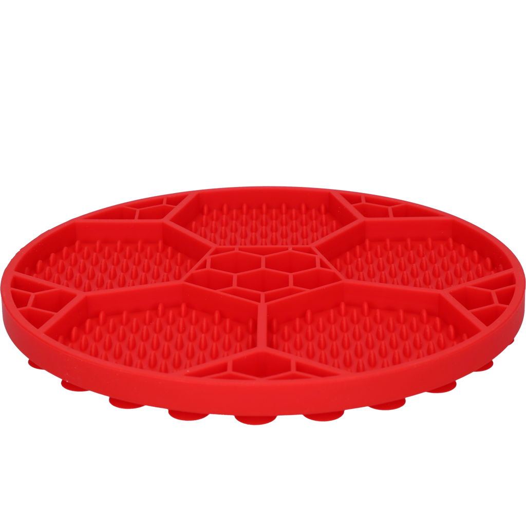 Eat Slow Live Longer Lick Mat Soccer Ball Red