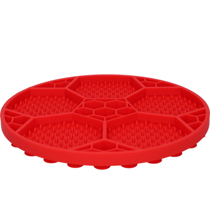 Eat Slow Live Longer Lick Mat Soccer Ball Red