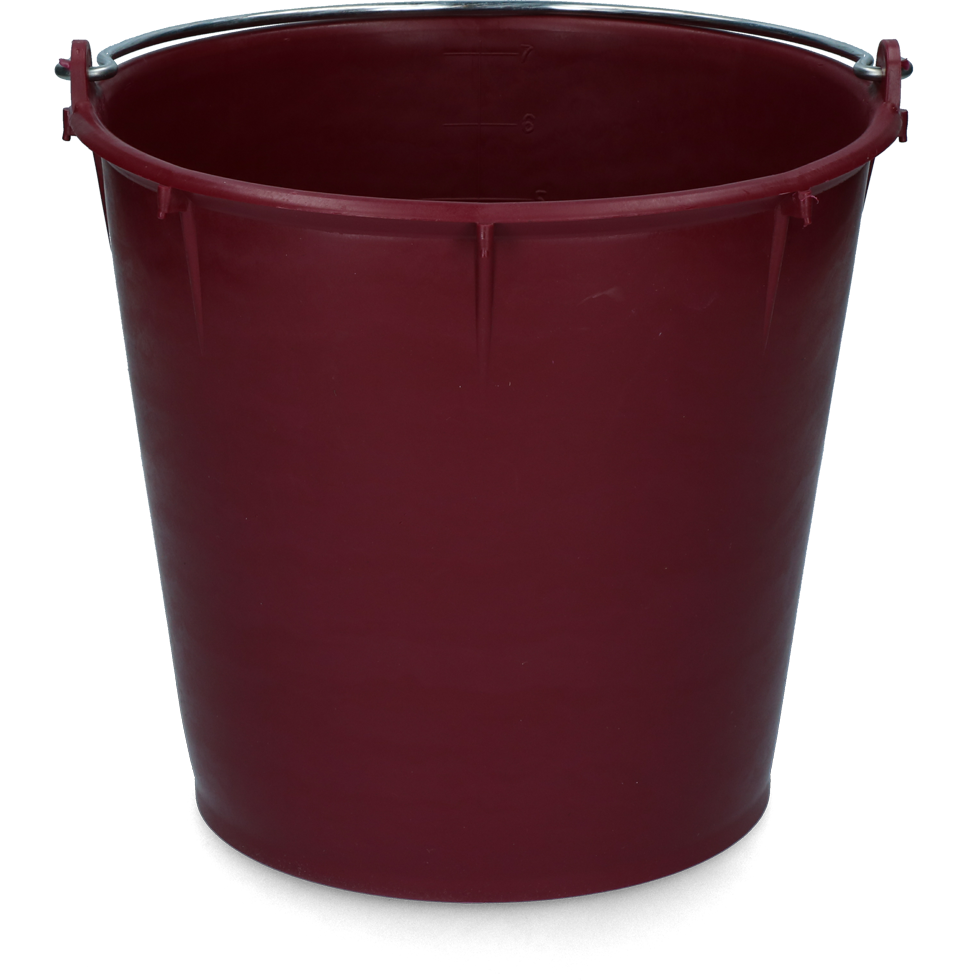 Bucket 7 l with handle Burgandy