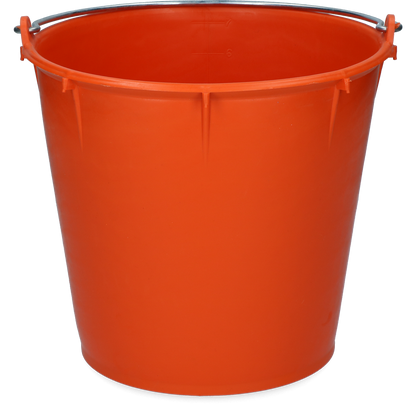 Bucket 7 l with handle Orange
