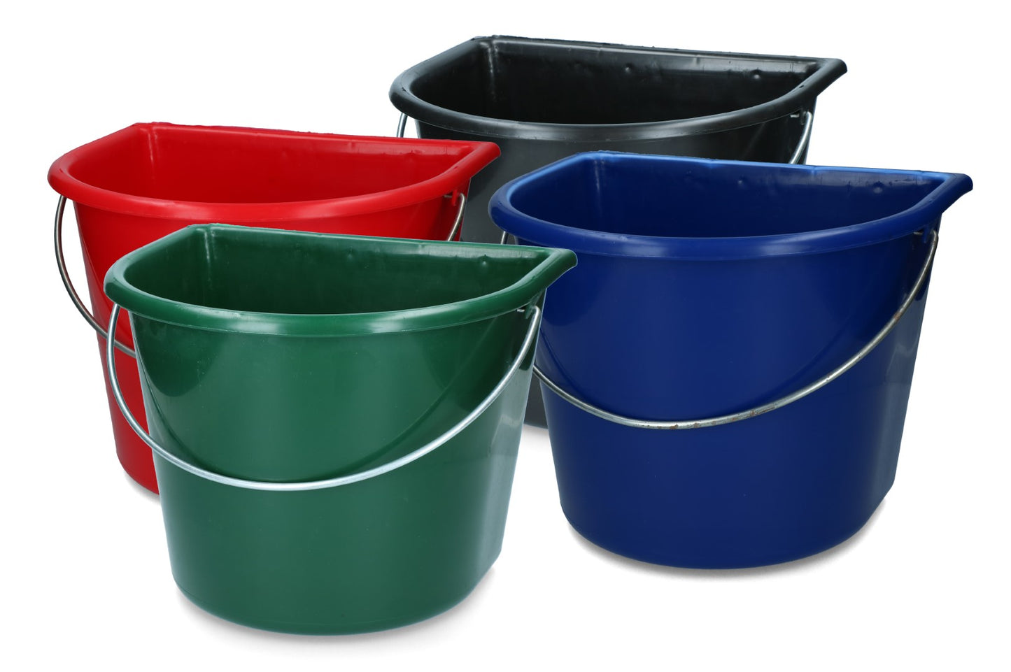 Bucket with flat side 15 l Red