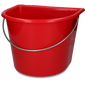 Bucket with flat side 15 l Red