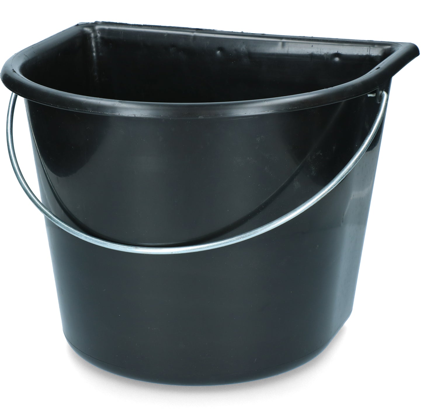 Bucket with flat side 15 l Black