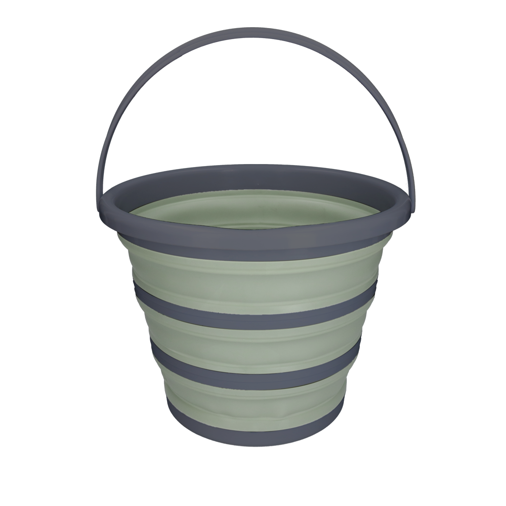 Excellent Horse Bucket Foldable Green/gray