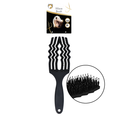 Excellent Horse Wave Brush Black Black