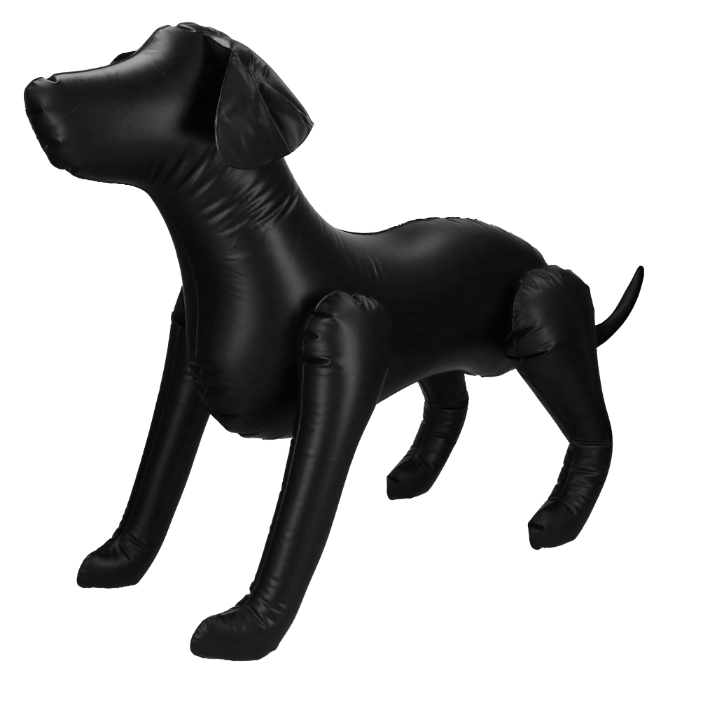 Inflatable dog for promotional purposes in stores or at events Black