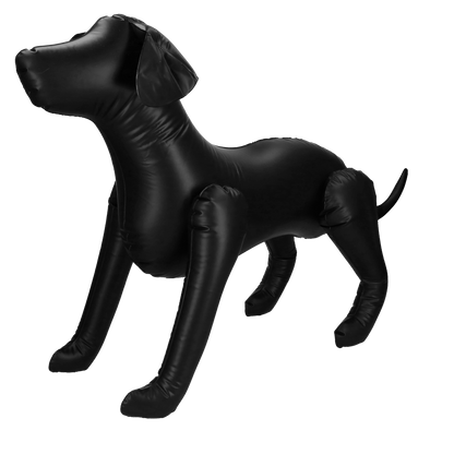 Inflatable dog for promotional purposes in stores or at events Black