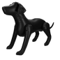 Inflatable dog for promotional purposes in stores or at events Black