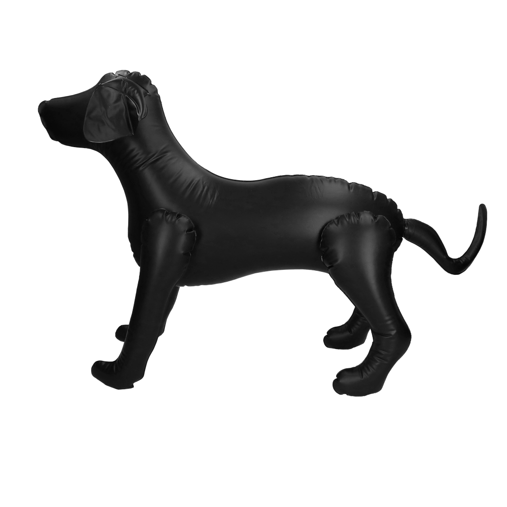 Inflatable dog for promotional purposes in stores or at events Black