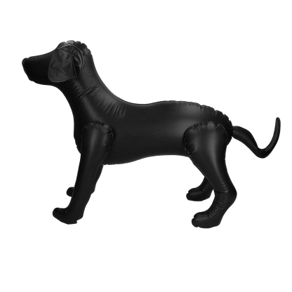 Inflatable dog for promotional purposes in stores or at events Black