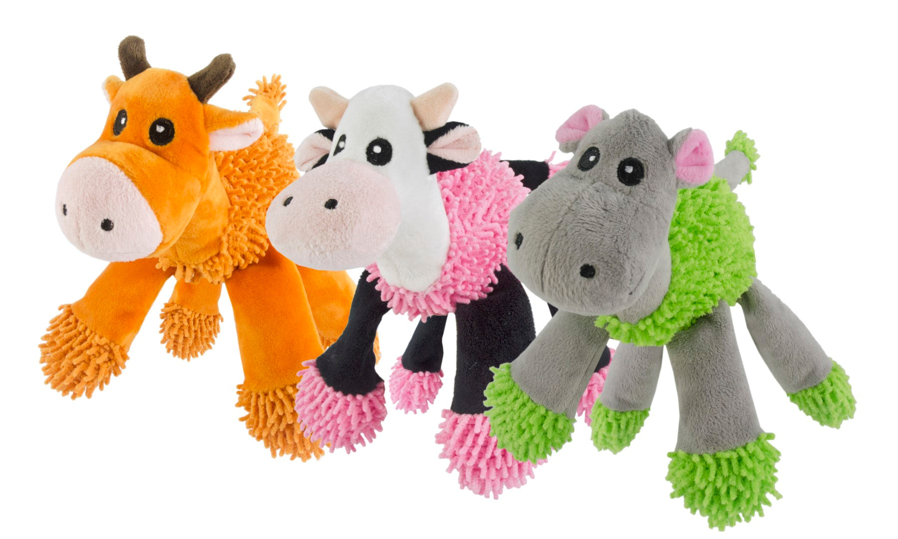 Fuzzle with 5 squeakers Cow