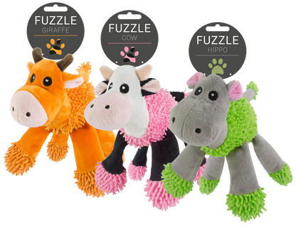 Fuzzle with 5 squeakers Hippo