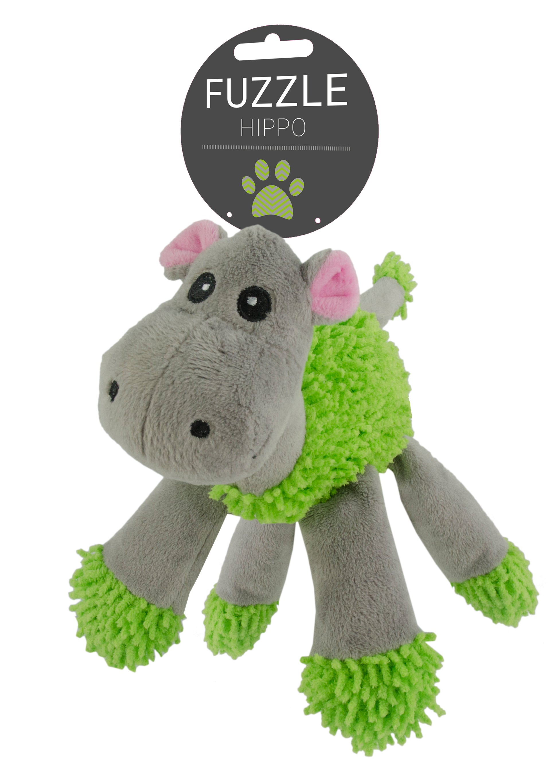 Fuzzle with 5 squeakers Hippo