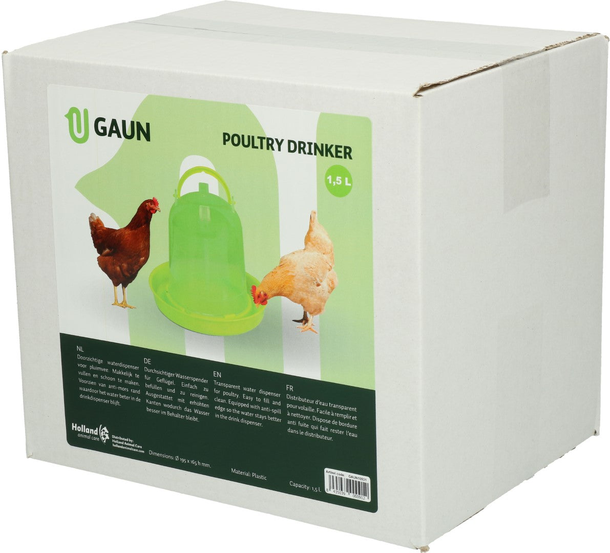 Gaun Poultry Drinker Green Lemon 1.5 l