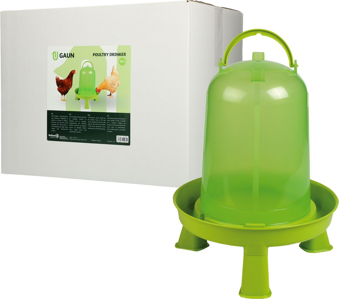 Gaun Poultry Drinker with Legs Green Lemon 10 l