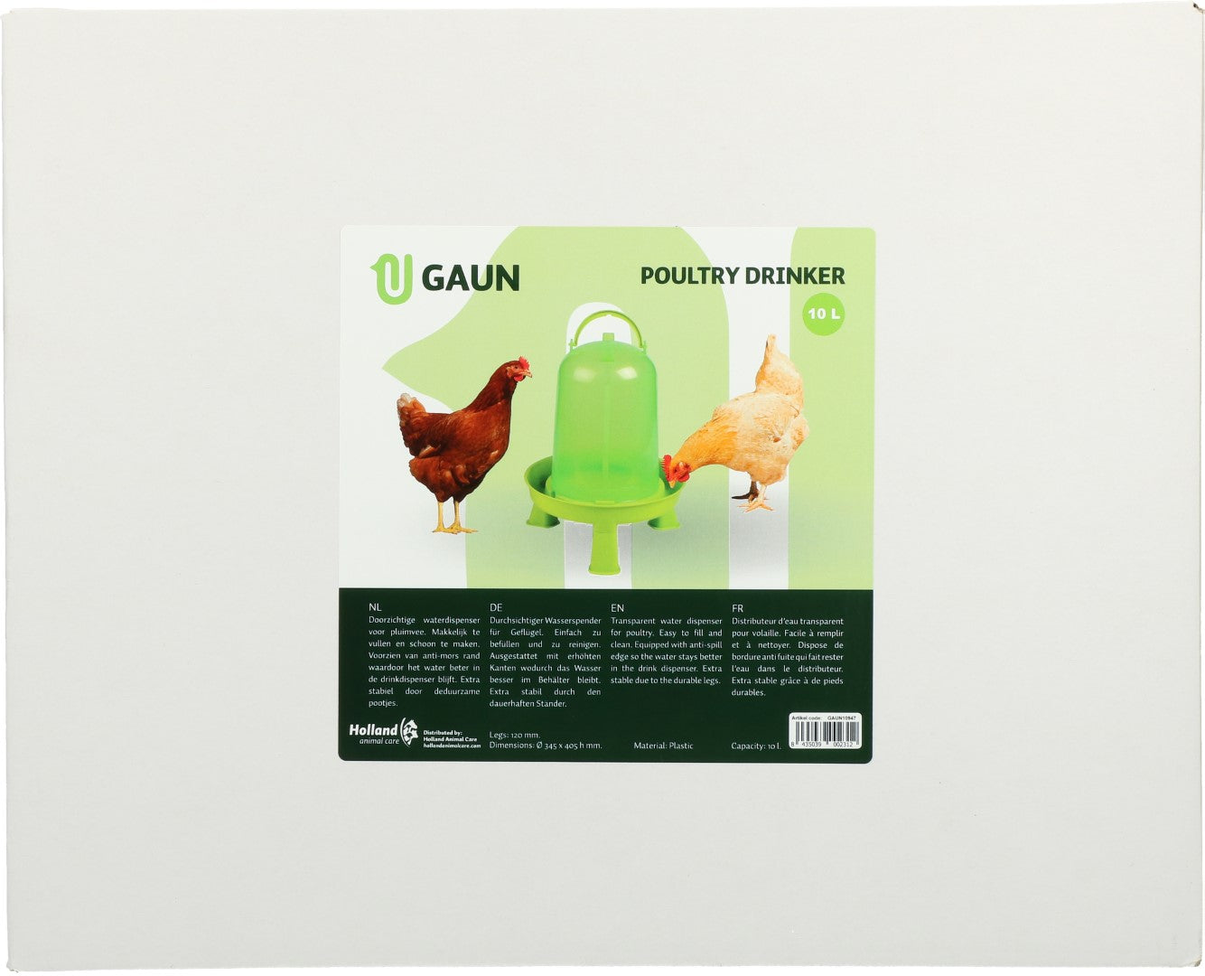 Gaun Poultry Drinker with Legs Green Lemon 10 l