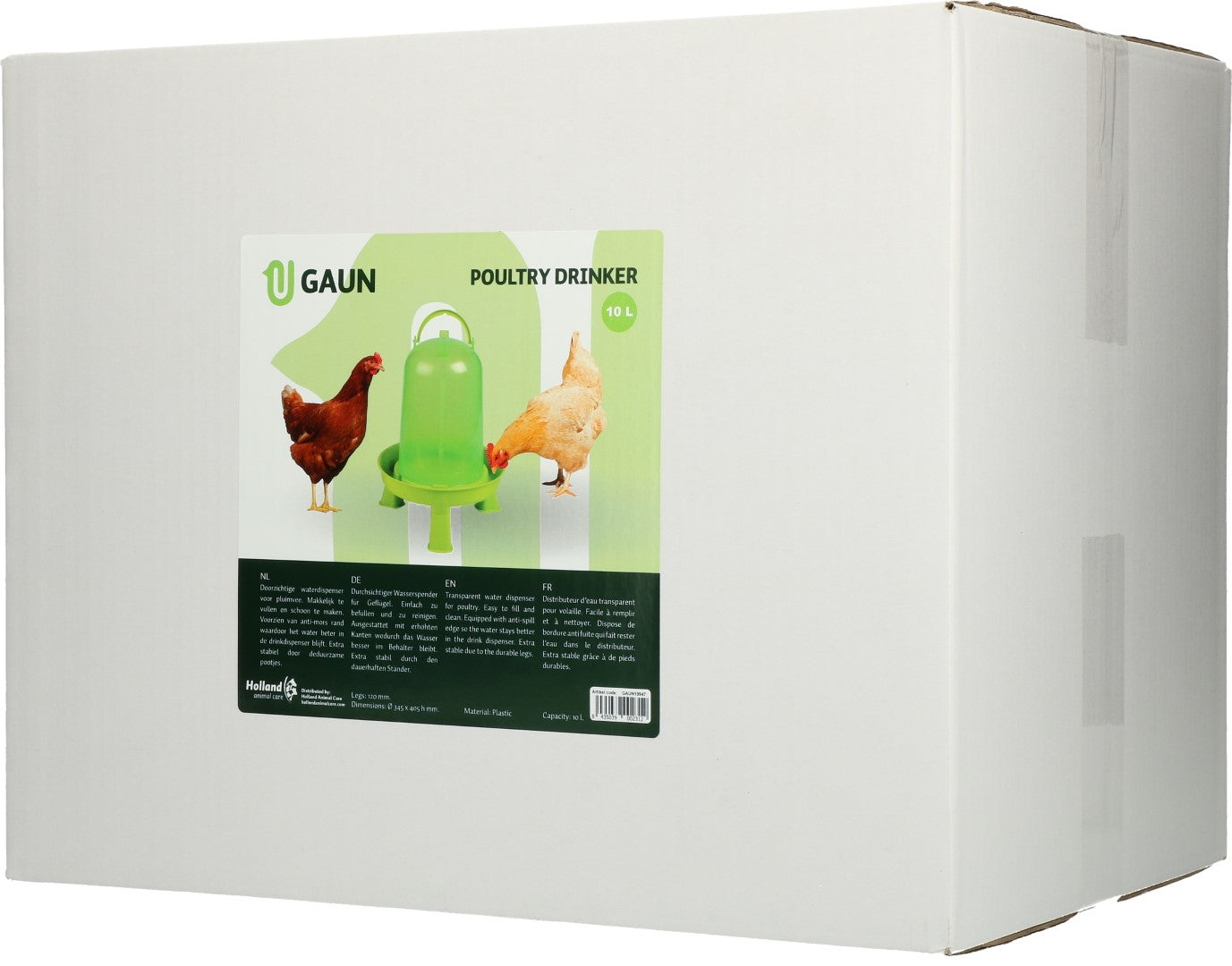 Gaun Poultry Drinker with Legs Green Lemon 10 l
