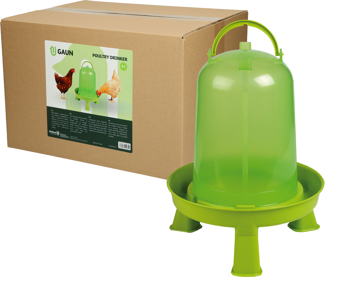 Gaun Poultry Drinker with Legs Green Lemon 8 l