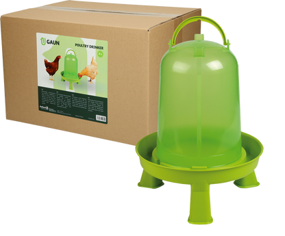 Gaun Poultry Drinker with Legs Green Lemon 8 l