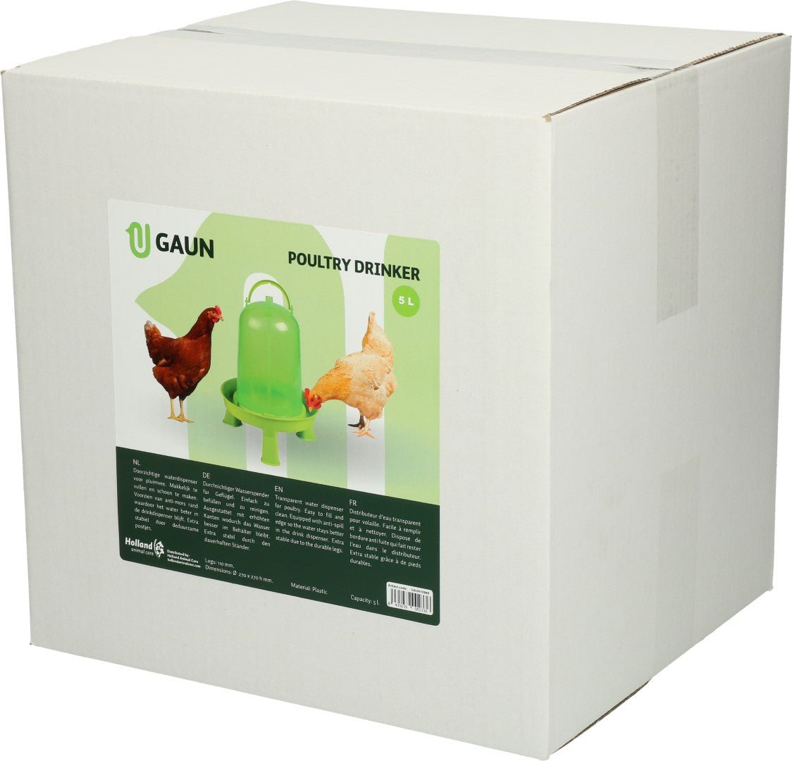 Gaun Poultry Drinker with Legs Green Lemon 5 l