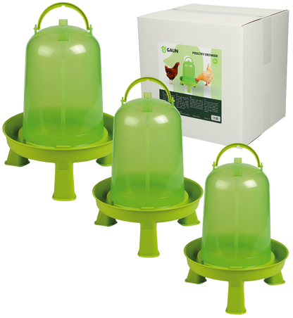 Gaun Poultry Drinker with Legs Green Lemon 5 l