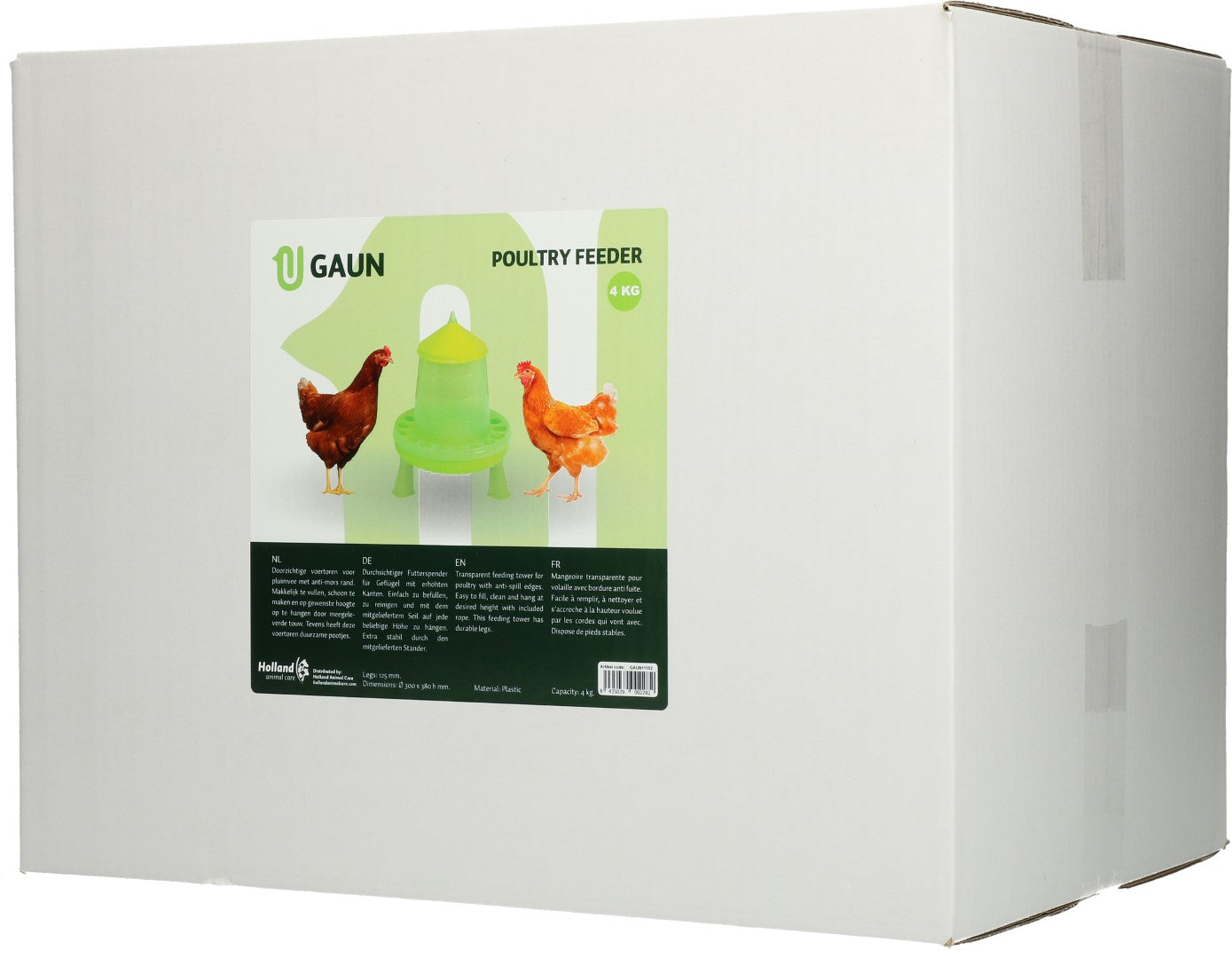 Gaun Poultry Feeder with Legs Green Lemon 4 kg