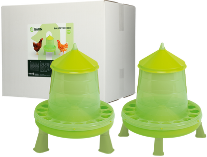 Gaun Poultry Feeder with Legs Green Lemon 2 kg