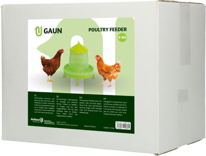 Gaun Poultry Feeder with Legs Green Lemon 8 kg