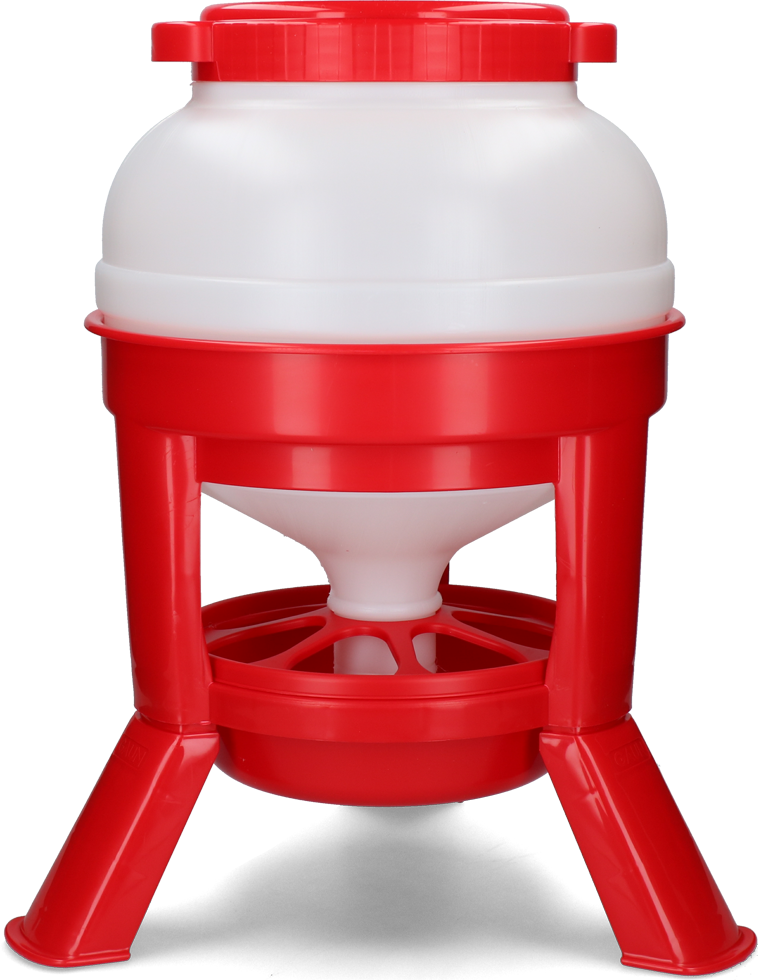 Gaun Poultry Feeder with Legs Red 20 l