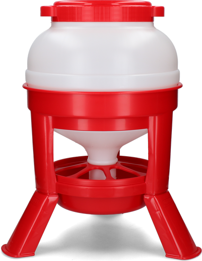 Gaun Poultry Feeder with Legs Red 20 l