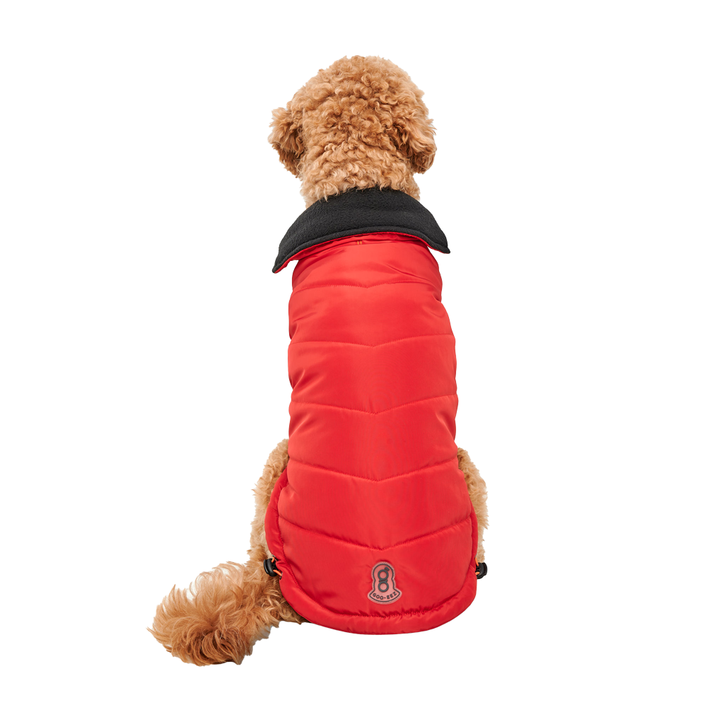 Goo-eez Mock Neck Signature Wrap Jacket XS Red/Black