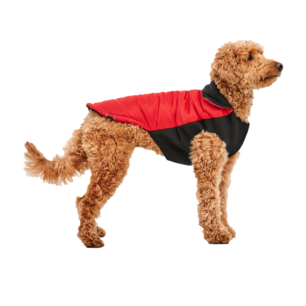 Goo-eez Mock Neck Signature Wrap Jacket M Red/Black