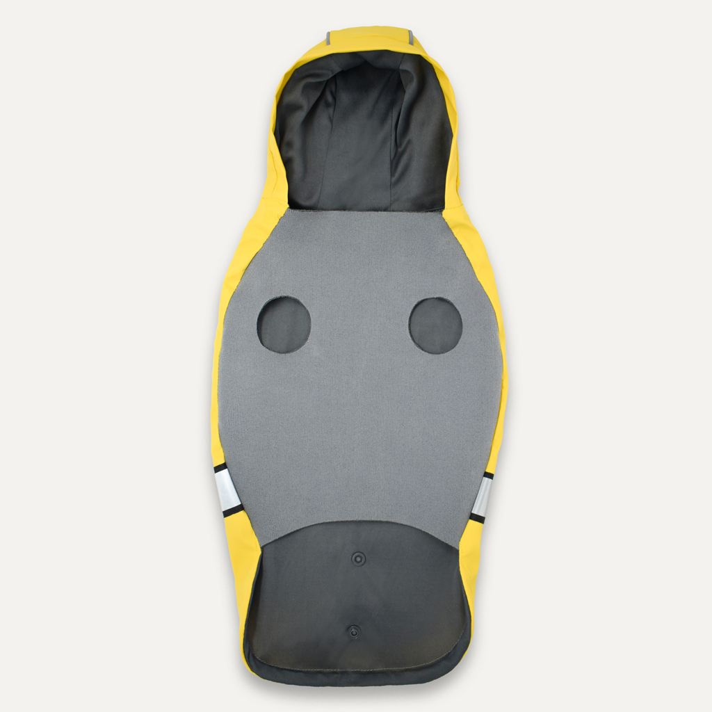 Goo-eez Reflective Hooded Raincoat XS Yellow/Grey