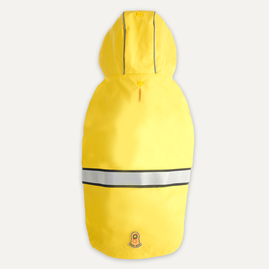 Goo-eez Reflective Hooded Raincoat S Yellow/Grey