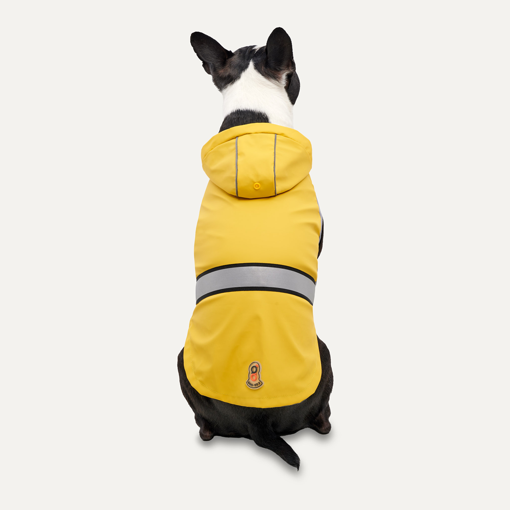 Goo-eez Reflective Hooded Raincoat L Yellow/Grey
