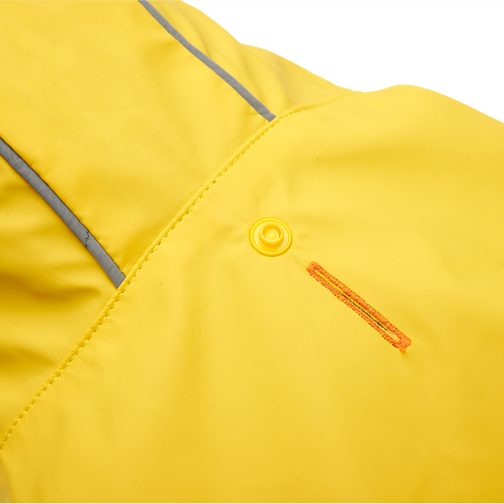 Goo-eez Reflective Hooded Raincoat L Yellow/Grey