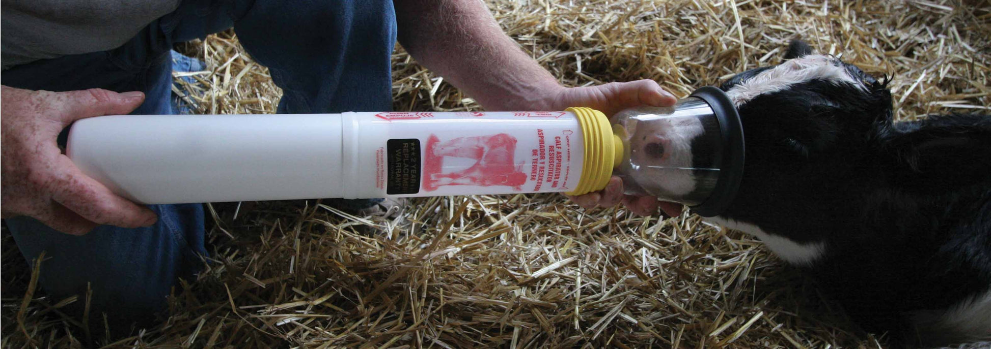 Calf rescuer respiration pump