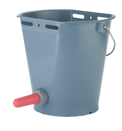 Calf bucket plastic + Teat 2-sided Flat