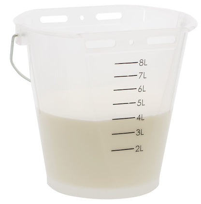 Calf bucket white transparent 2-sided flat Transparant wit
