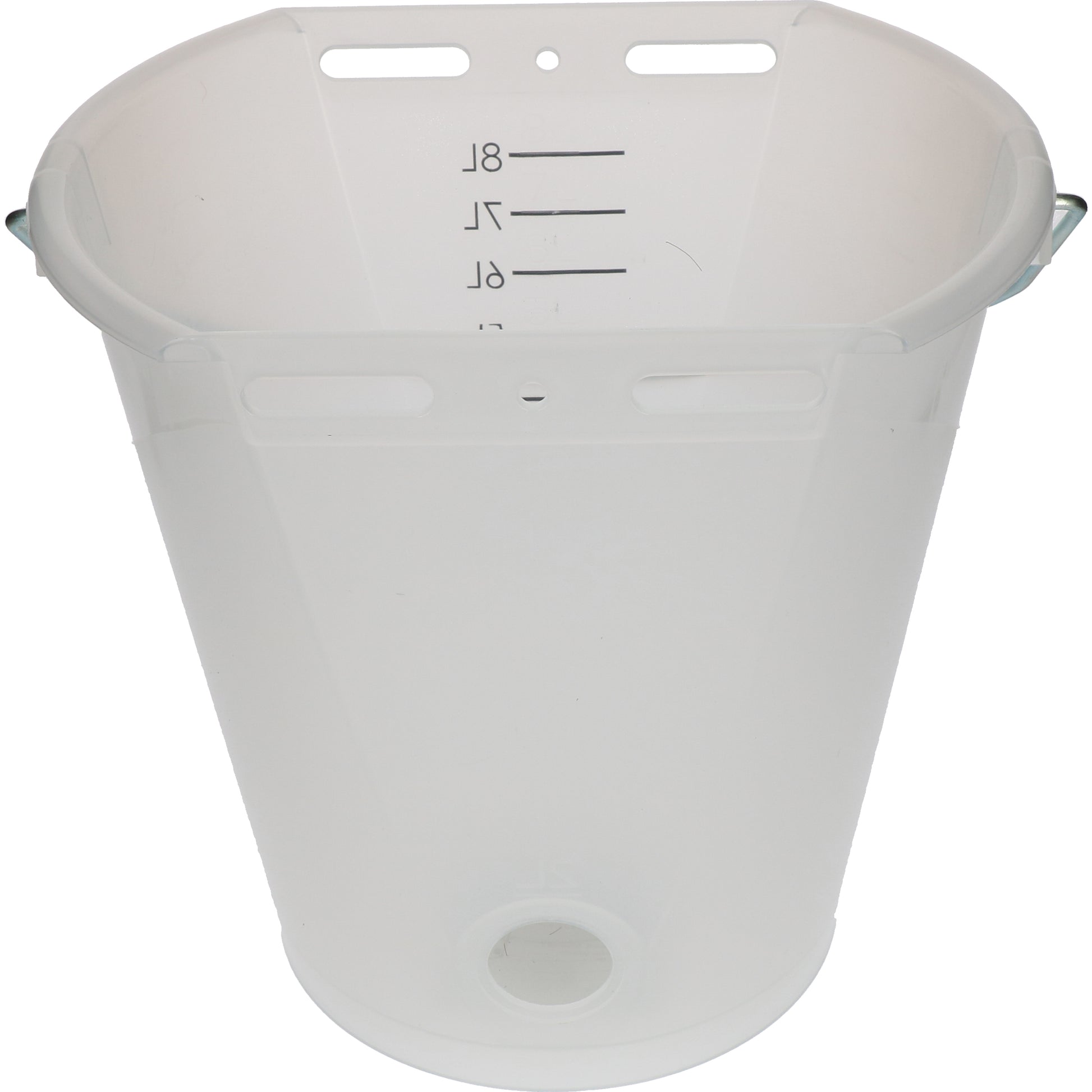 Calf bucket white transparent 2-sided flat Transparant wit