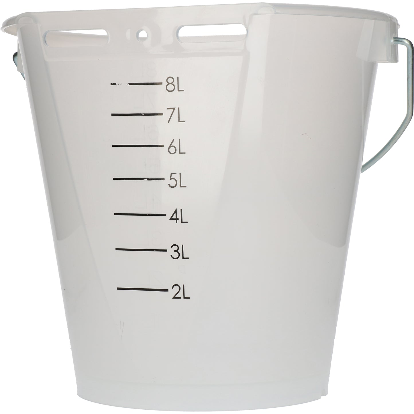 Calf bucket white transparent 2-sided flat Transparant wit